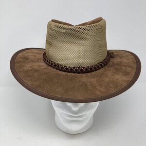 Monterey Bay Breeze Leather Mesh Cowboy Hat Small USA
